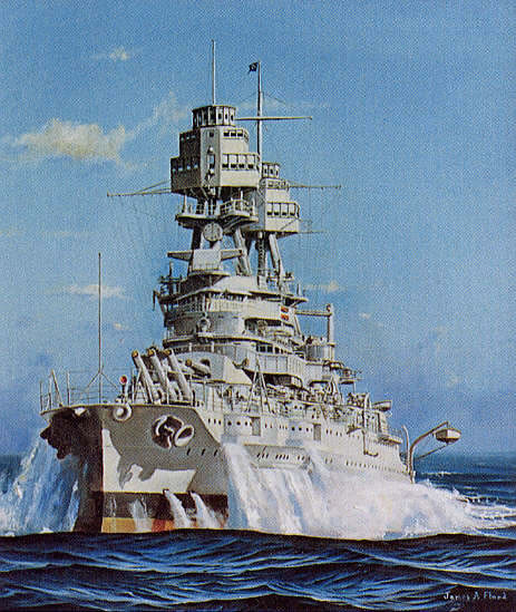 "USS Pennsylvania" - James Flood - Naval Art